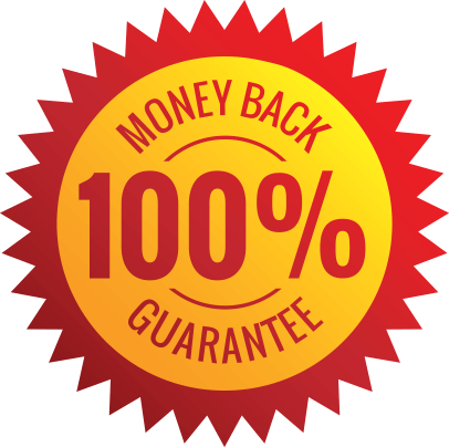100 percent money back guarantee badge